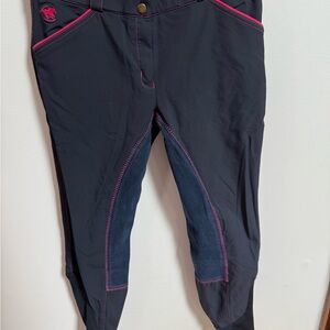Piper Black and Pink Equestrian Pants